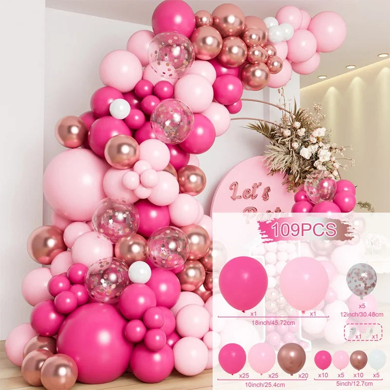 Balloon Garland Arch Kit Birthday Party Decoration Girl Birthday Foil Balloon Baby Shower Decor Globos Wedding Party Supplies