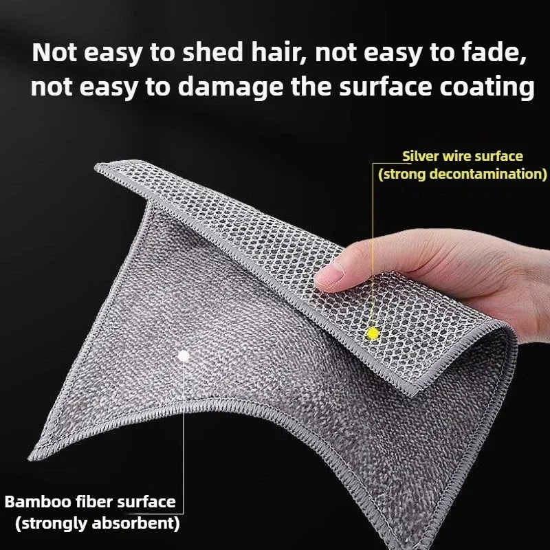 Kitchen Cleaning Mesh Metal Cloth Wipes Scraper Cloth Clean Food Frets Metal Fabric Kitchen Towels for Guests in The Kitchen