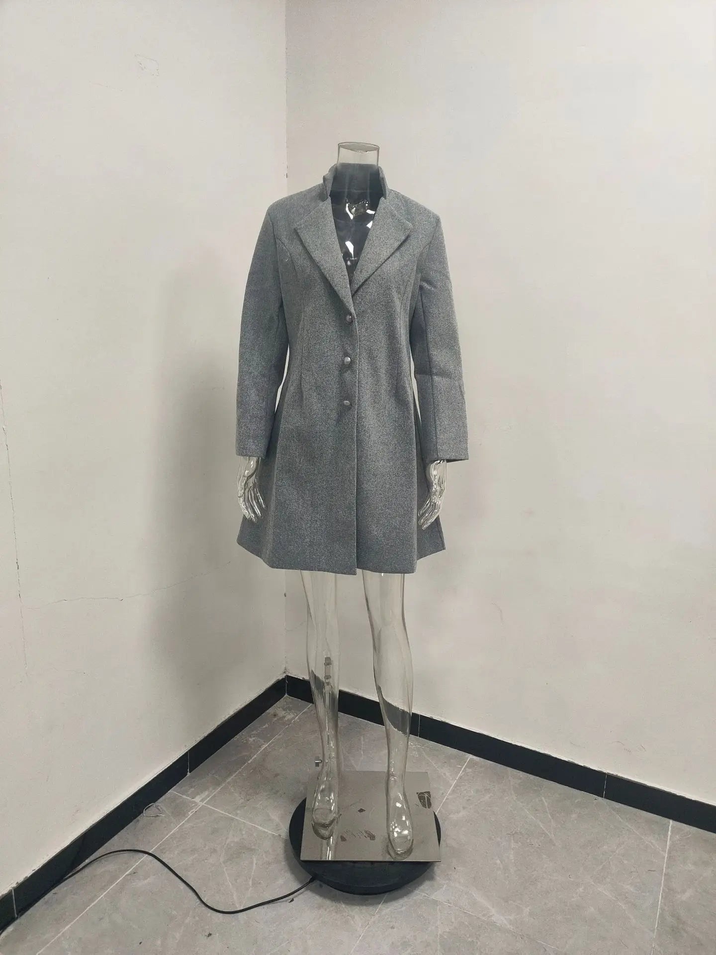 2024 Autumn/Winter New Women's Coat Korean Version Slim Fit Mid length Women's Woolen Coat
