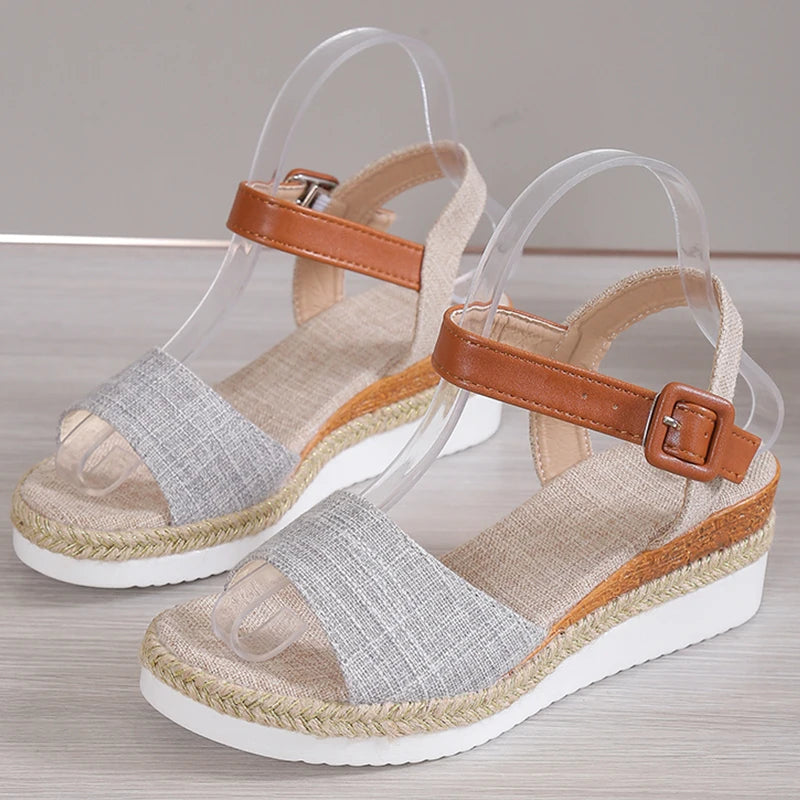 Summer Shoes Sandals Women Soft Sandals Ladies Slip On Sandals For Women Wedge Ladies Shoes Plus Size Footwear Slipper Female