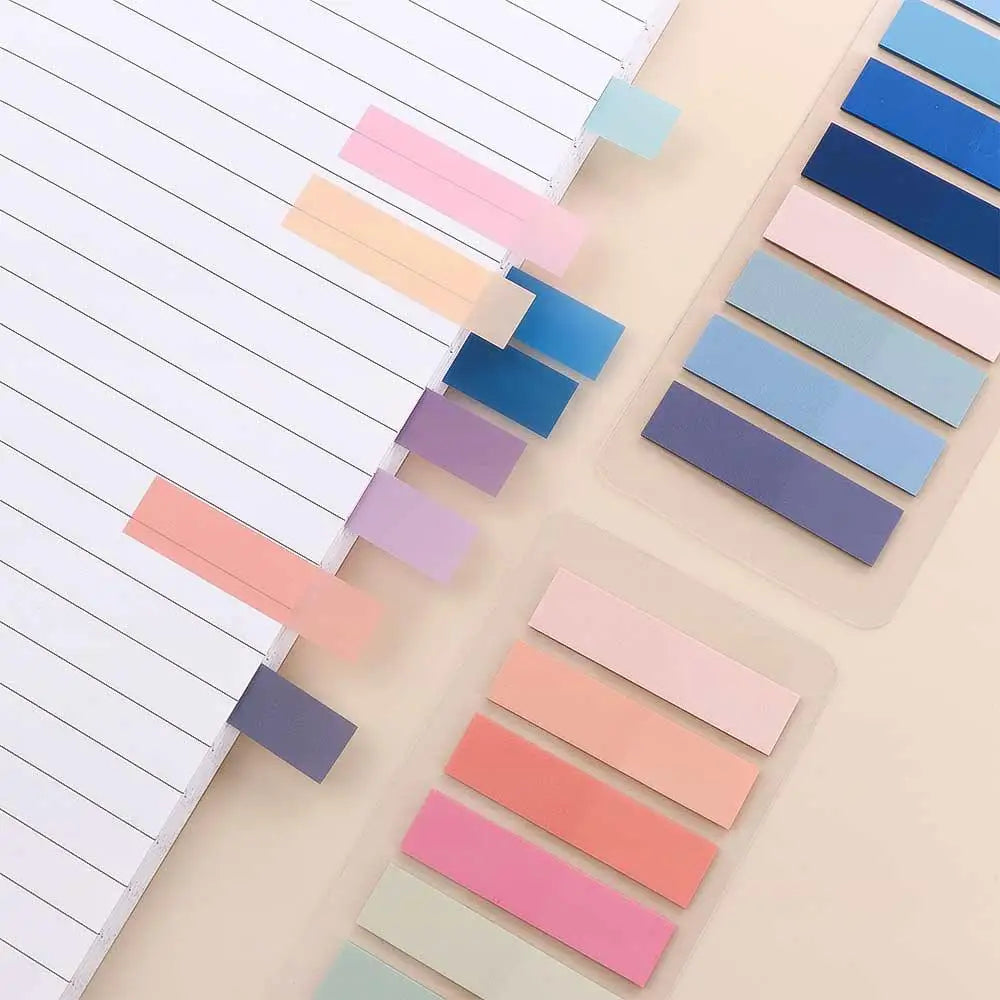 200Sheets Color Self Adhesive Index Tabs Bookmark Sticky Notes Memo Pad Stickers Index Page Markers Paper Flags Tabs Office Supp