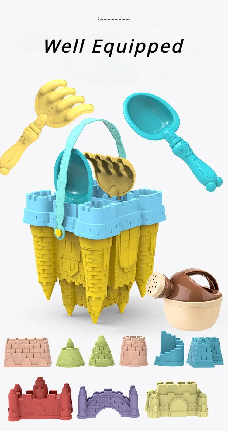 Sand Toys Castle Bucket Play Sand Set Toys Sand Scoop Children Summer Hobbies Water Fun Beach Toys for Kids Beach Acessories