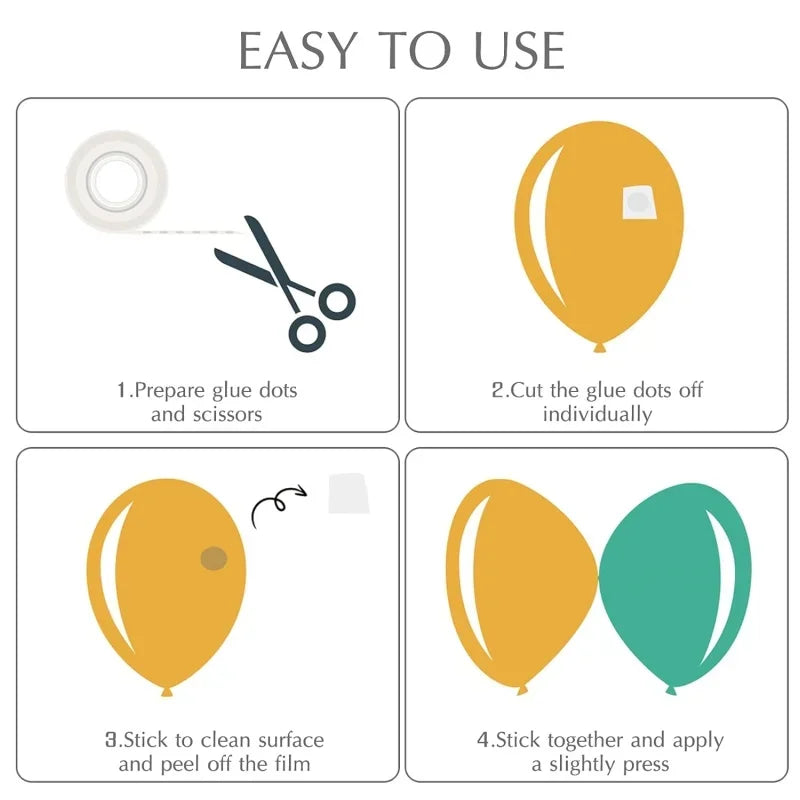 Balloon Glue Dot Adhesive Point Tape Double Sided Clear Sticky Glue Sticker Balloons Stand Arch attach balloon to ceiling or wal