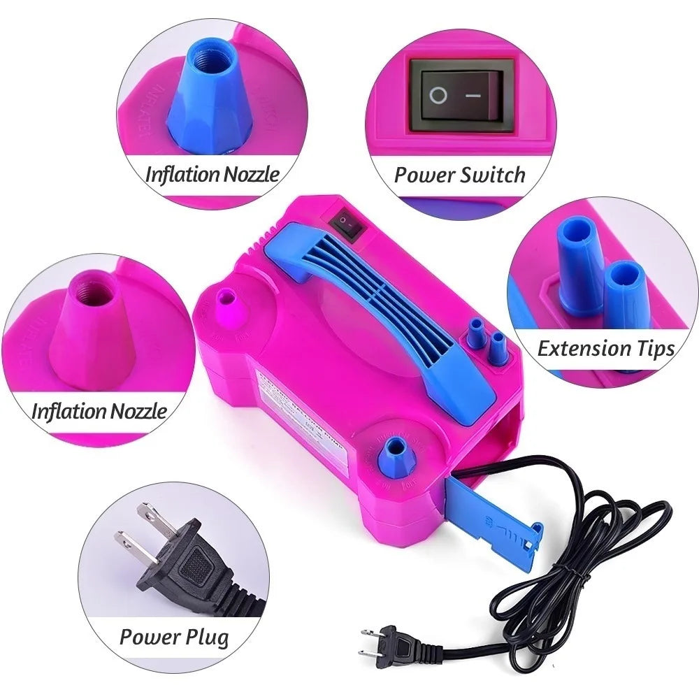 Balloon Party Electric Blowing Machine Birthday Party Balloon Accessories Banquet Atmosphere Double hole Automatic Inflator