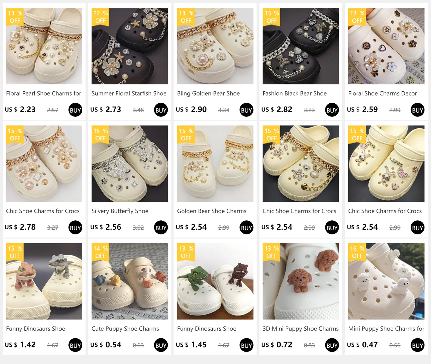 Summer Floral Starfish Shoe Charms for Crocs Garden Pins DIY Sandals Shoes Decorations Beach Slipper Accessories Party Women Set