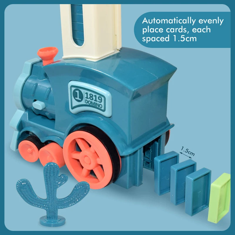 Educational Children's Toys Colorful Dominoes Fun Automatic Delivery Electric Small Train Educational DIY Toys