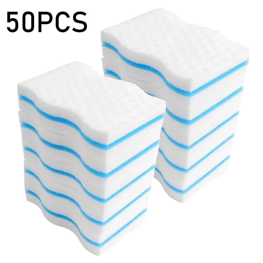 50PCS Nano cleaning magic wipe, kitchen cleaning and dishwashing magic wipe, white shoe cleaning sponge block brush