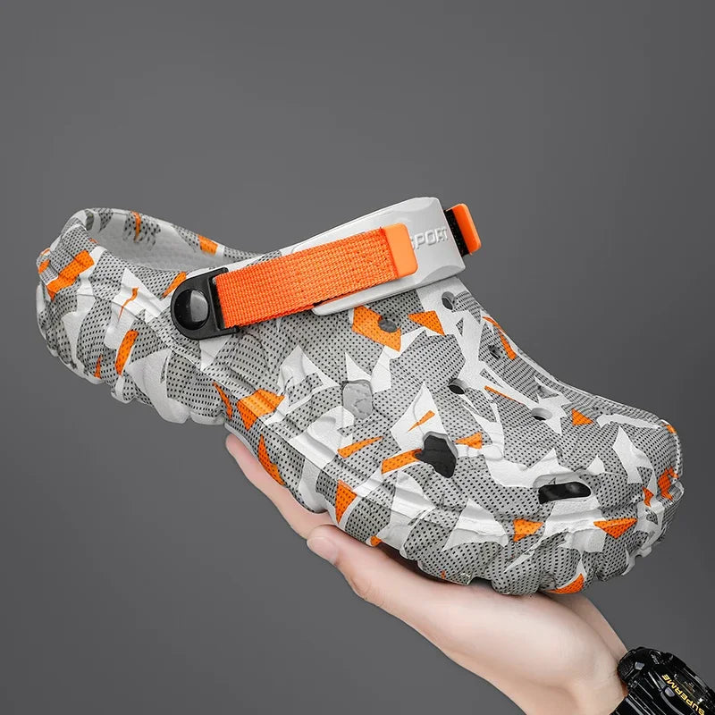 Plus Size 47 Summer Men Sandals Light Soft EVA Men's Hole Shoes Outdoor Slippers Home Garden Clogs Male Beach Flats Slides