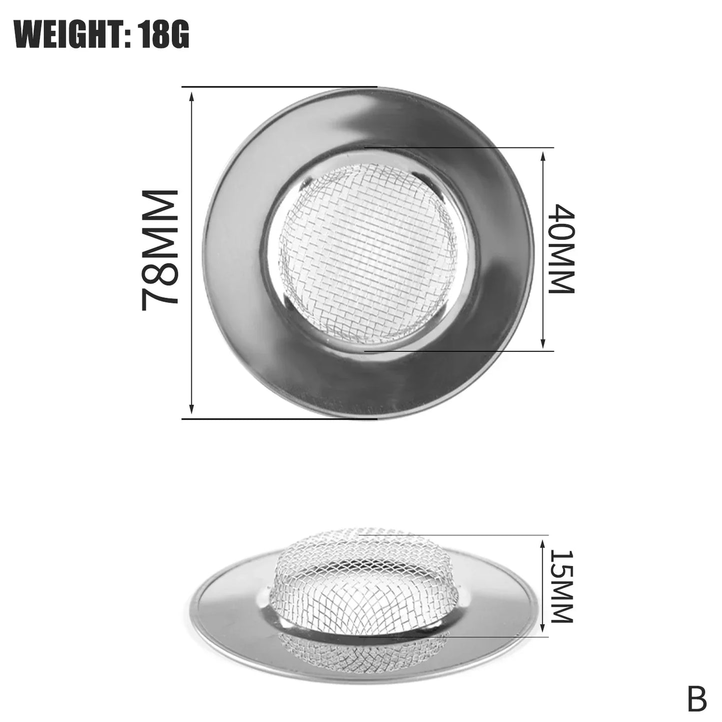 Hair Catcher Stopper Stainless Steel Bathtub Shower Drain Hole Filter Trap Metal Wire Sink Strainer Kitchen Bathroom Accessories