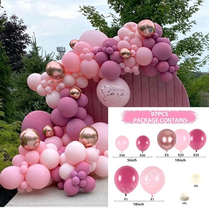 Balloon Garland Arch Kit Birthday Party Decoration Girl Birthday Foil Balloon Baby Shower Decor Globos Wedding Party Supplies