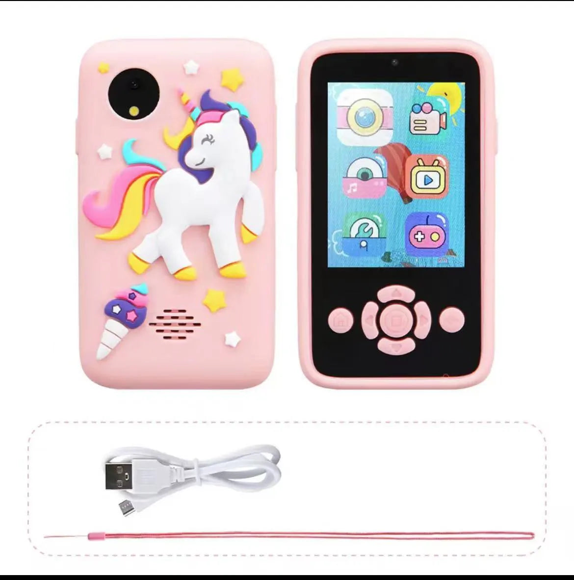 Children Phone Toys Camera Mp3 Music Player Puzzle Games Tooddler Educational Leaning Toys Kids for Girls Boys Birthday Gifts