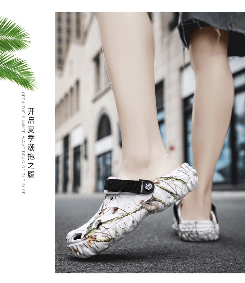 Summer Men Aqua Shoes Slippers EVA Men Outdoor Water Clogs Male Beach Shoes Fashion Water Shoes Luxury Sandals Comfort Home