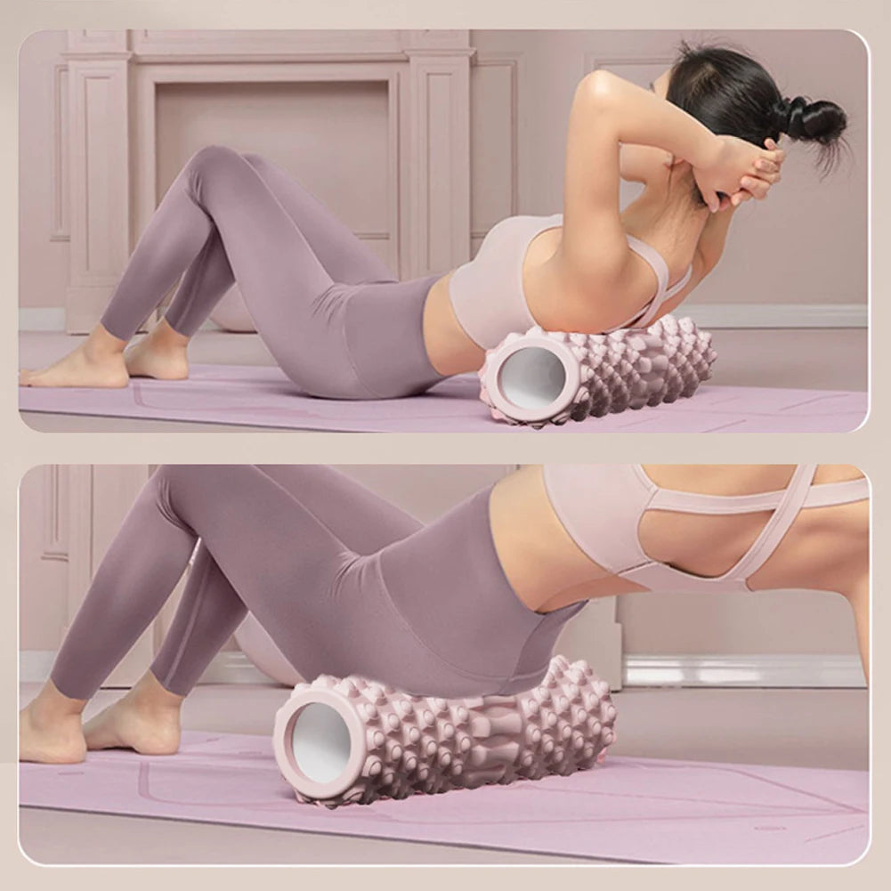 Yoga Column Gym Fitness Foam Roller Pilates Yoga Exercise Back Muscle Massage Roller Soft Yoga Block Muscle EVA Roller 30x8cm