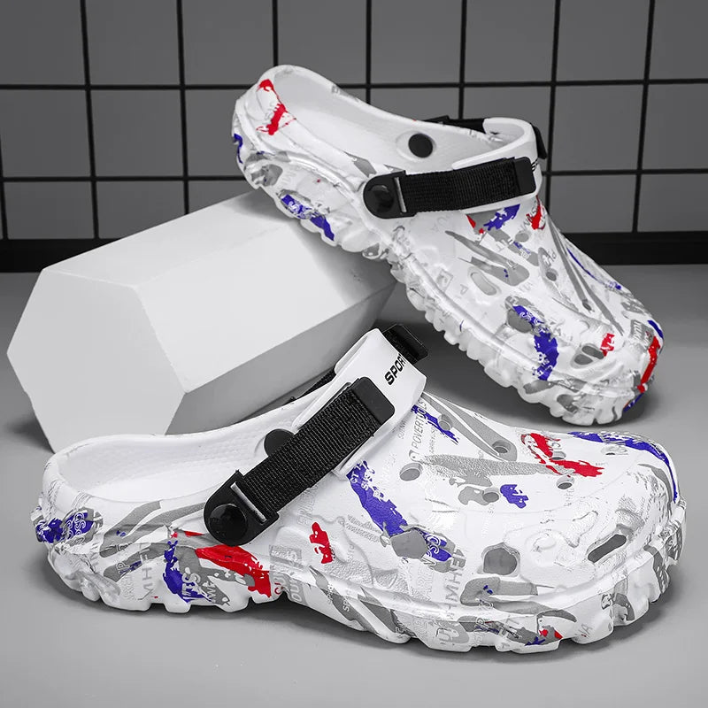 Summer Men Aqua Shoes Slippers EVA Men Outdoor Water Clogs Male Beach Shoes Fashion Water Shoes Luxury Sandals Comfort Home
