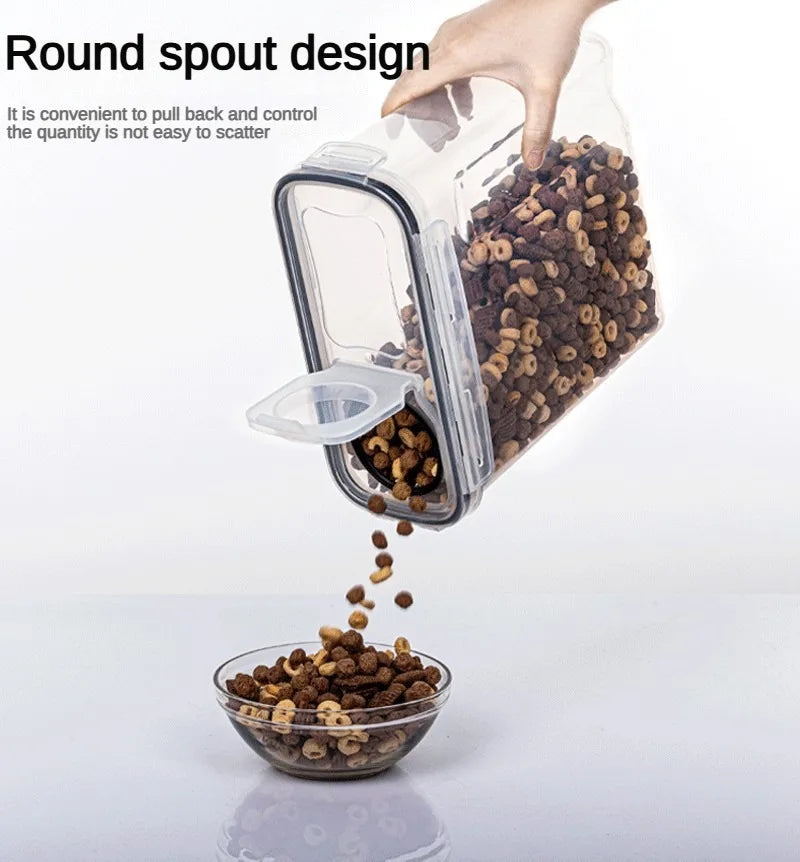 Kitchen Food Storage Tank Miscellaneous Grain Storage Box 2.5L/4L Set Transparent PP Sealed and Waterproof Storage Tank 4pc