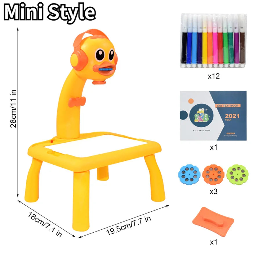 Children's Projector Art Painting Toy Table Children's Drawing Board Desk Arts Crafts Education Drawing-learning Tools Girl Toys