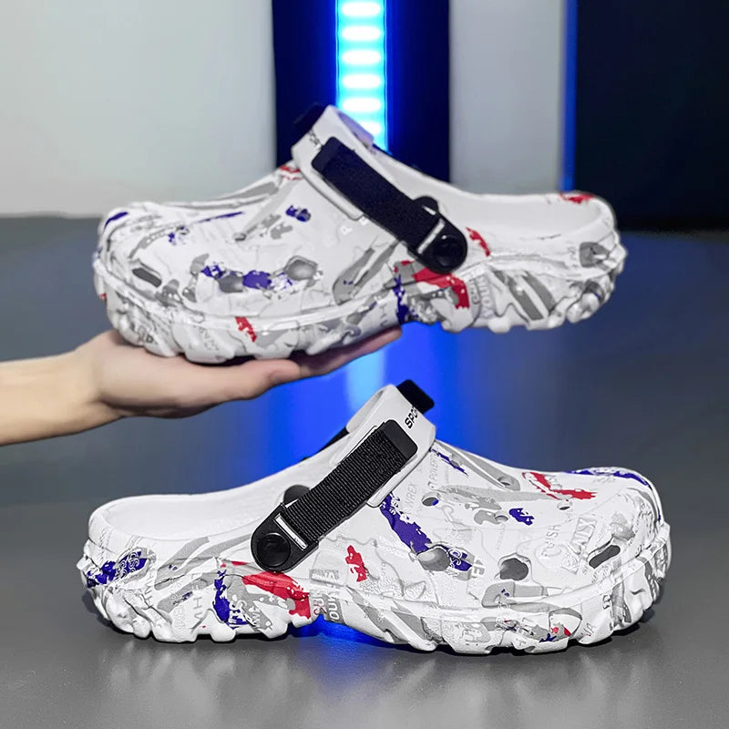 Summer Men Aqua Shoes Slippers EVA Men Outdoor Water Clogs Male Beach Shoes Fashion Water Shoes Luxury Sandals Comfort Home