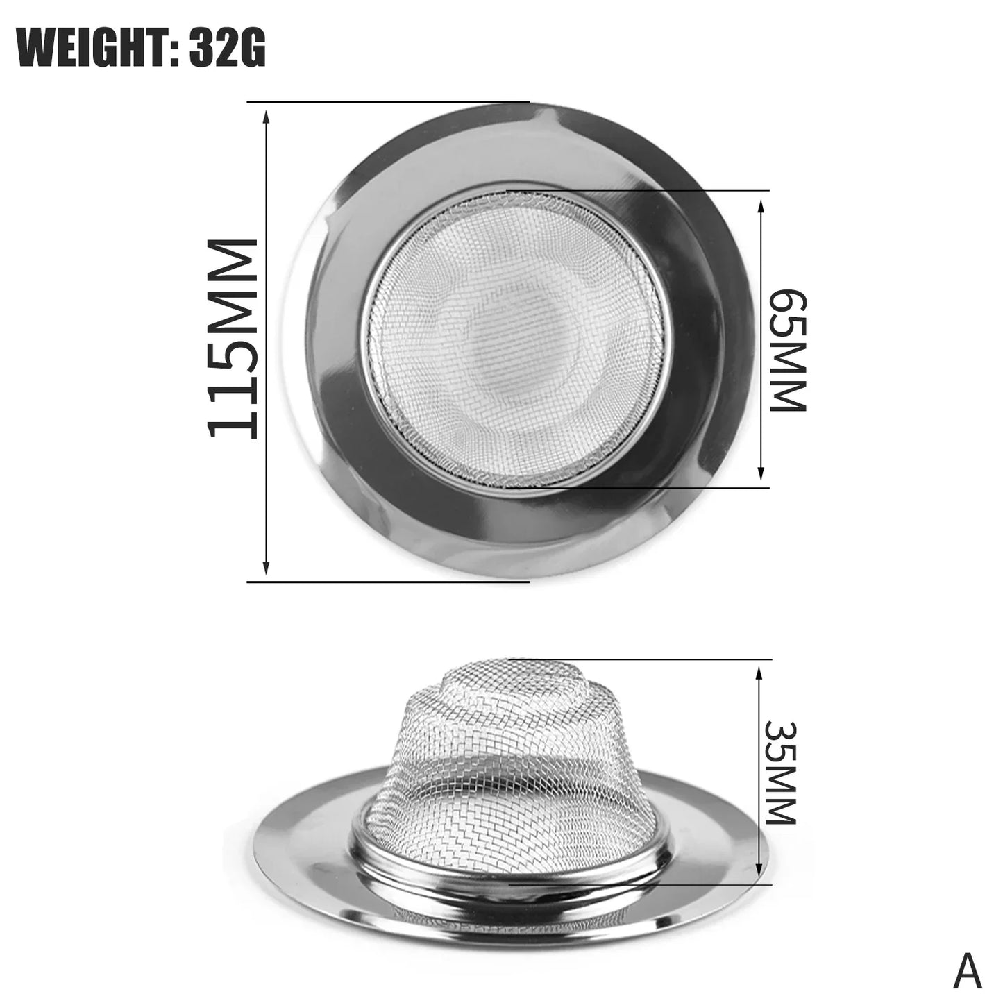 Hair Catcher Stopper Stainless Steel Bathtub Shower Drain Hole Filter Trap Metal Wire Sink Strainer Kitchen Bathroom Accessories