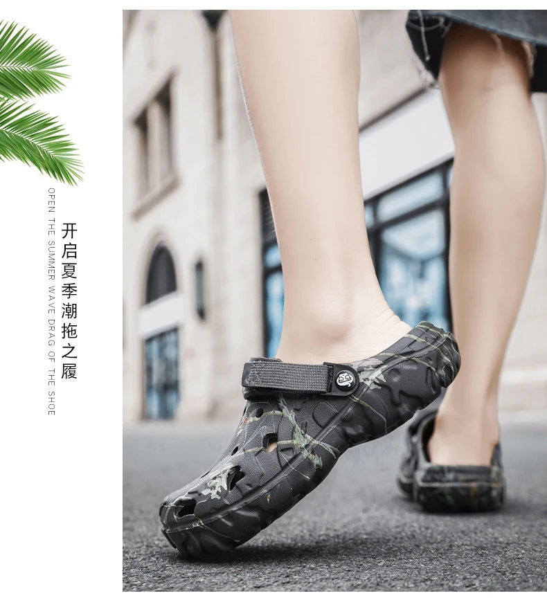 Summer Men Aqua Shoes Slippers EVA Men Outdoor Water Clogs Male Beach Shoes Fashion Water Shoes Luxury Sandals Comfort Home
