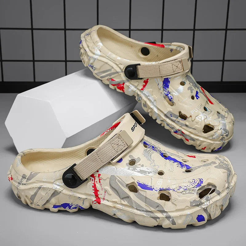 Summer Men Aqua Shoes Slippers EVA Men Outdoor Water Clogs Male Beach Shoes Fashion Water Shoes Luxury Sandals Comfort Home