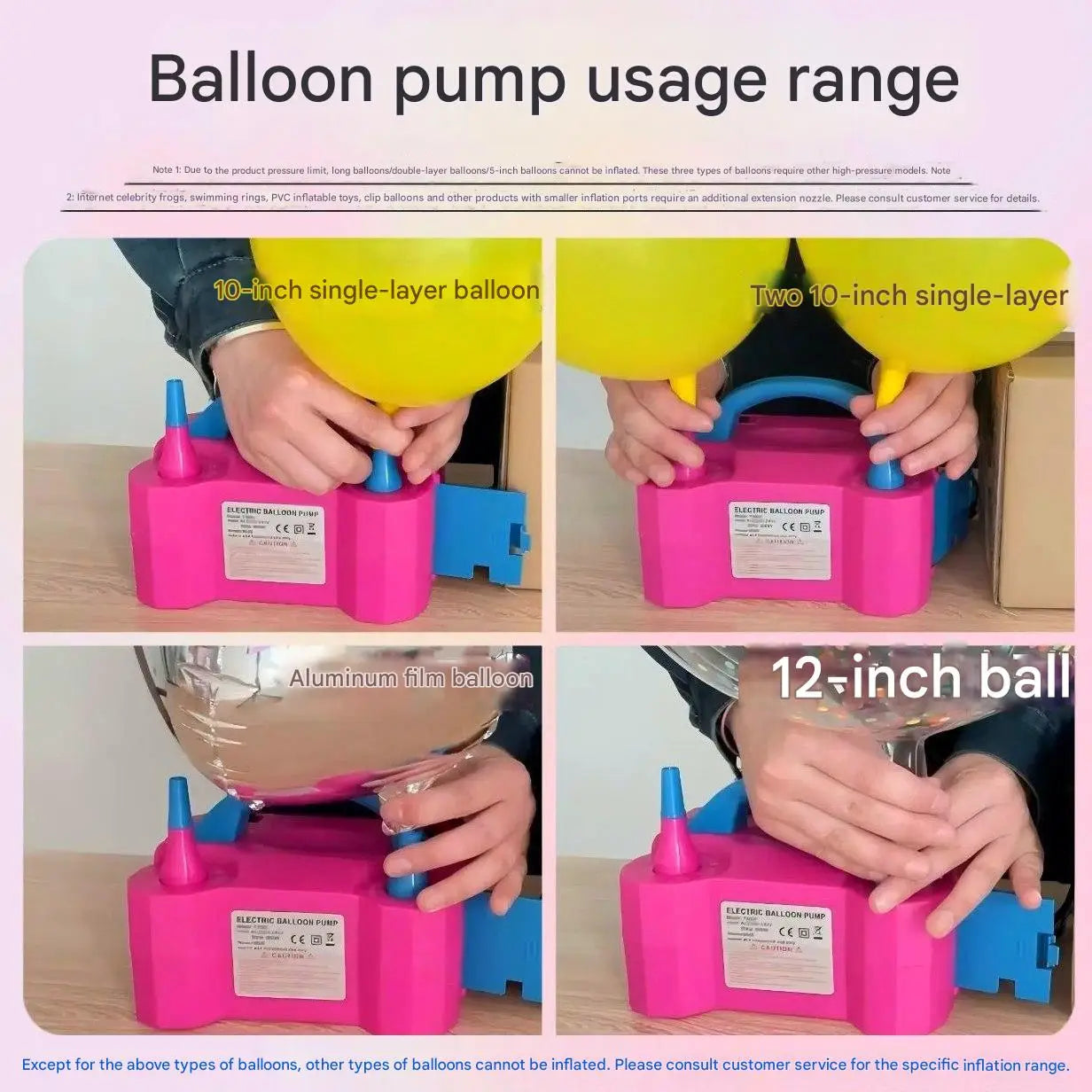 Balloon Party Electric Blowing Machine Birthday Party Balloon Accessories Banquet Atmosphere Double hole Automatic Inflator
