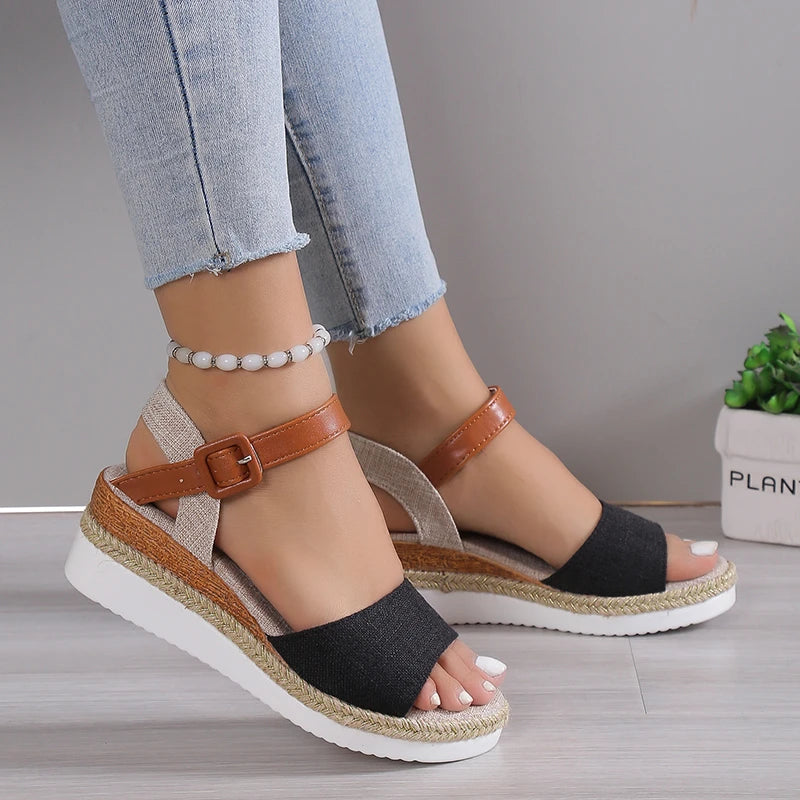 Summer Shoes Sandals Women Soft Sandals Ladies Slip On Sandals For Women Wedge Ladies Shoes Plus Size Footwear Slipper Female