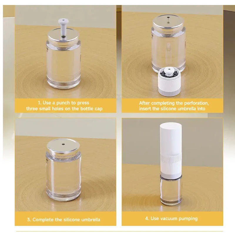Wireless Kitchen Tools Handheld Food Bag Vaccum Sealer Pump Bottle Jar Vacuum Sealing Machine for Regular & Wide Mouth Mason Jar