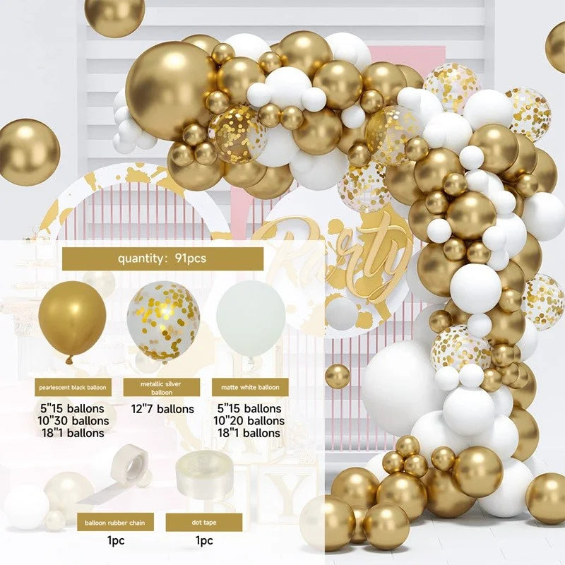 Balloon Garland Arch Kit Birthday Party Decoration Girl Birthday Foil Balloon Baby Shower Decor Globos Wedding Party Supplies
