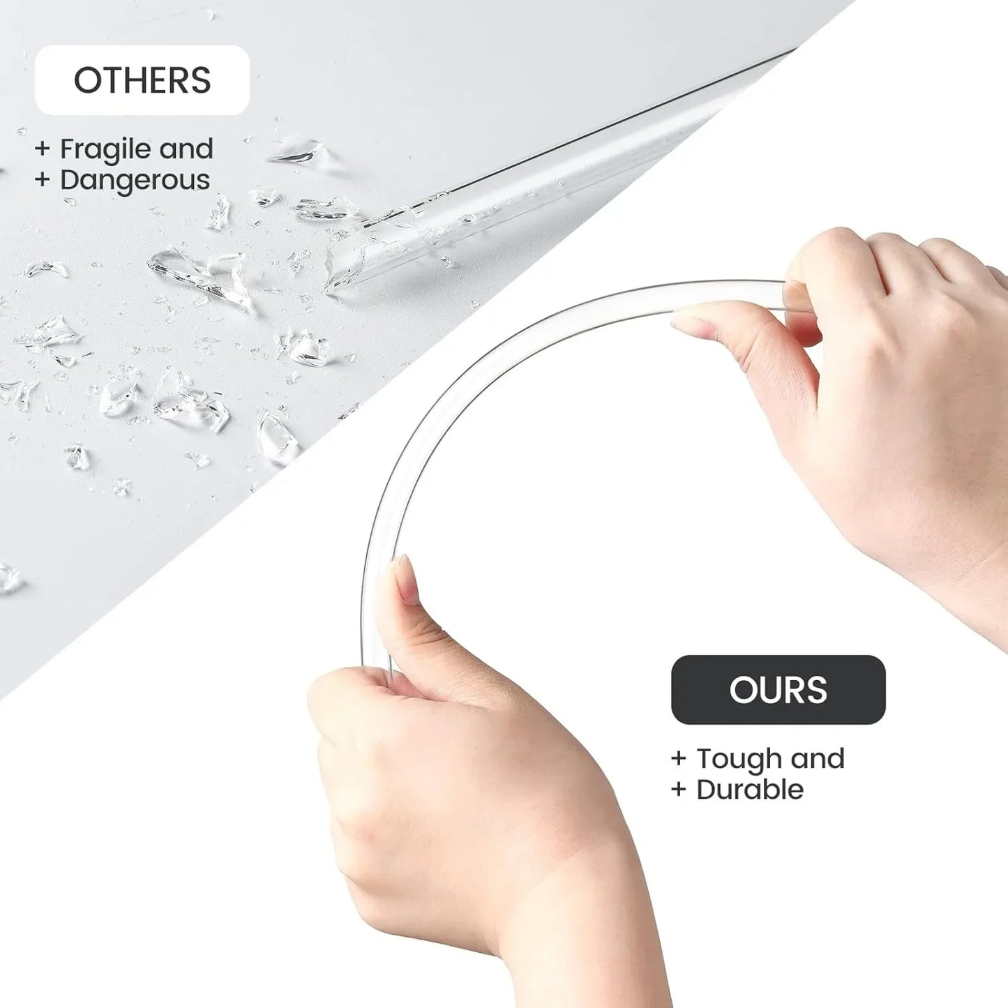 Replacement Straws for Stanley 40 oz Cup Tumbler, 12 Pack Clear Reusable Plastic Straws, 2 Straw Brushes,for Stanley Cup