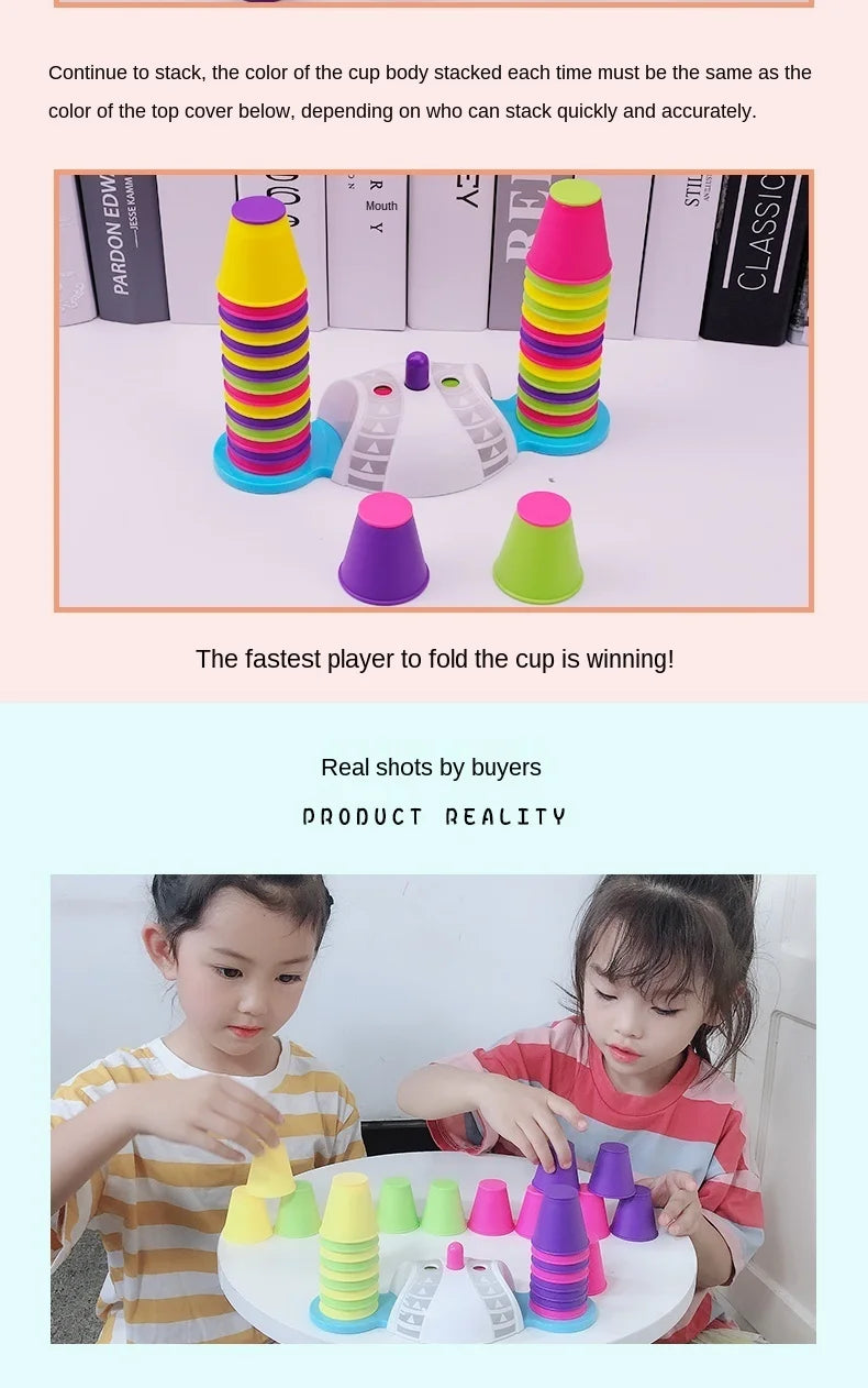 Improve Concentration Toys Interaction Table Games Logic Educational Training Stacking High Set Of Cup Children Puzzle Toys