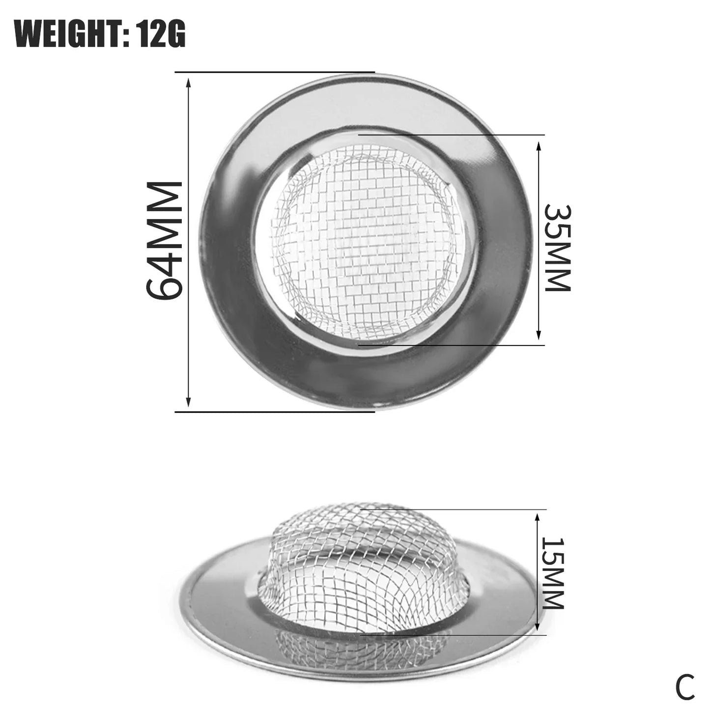 Hair Catcher Stopper Stainless Steel Bathtub Shower Drain Hole Filter Trap Metal Wire Sink Strainer Kitchen Bathroom Accessories