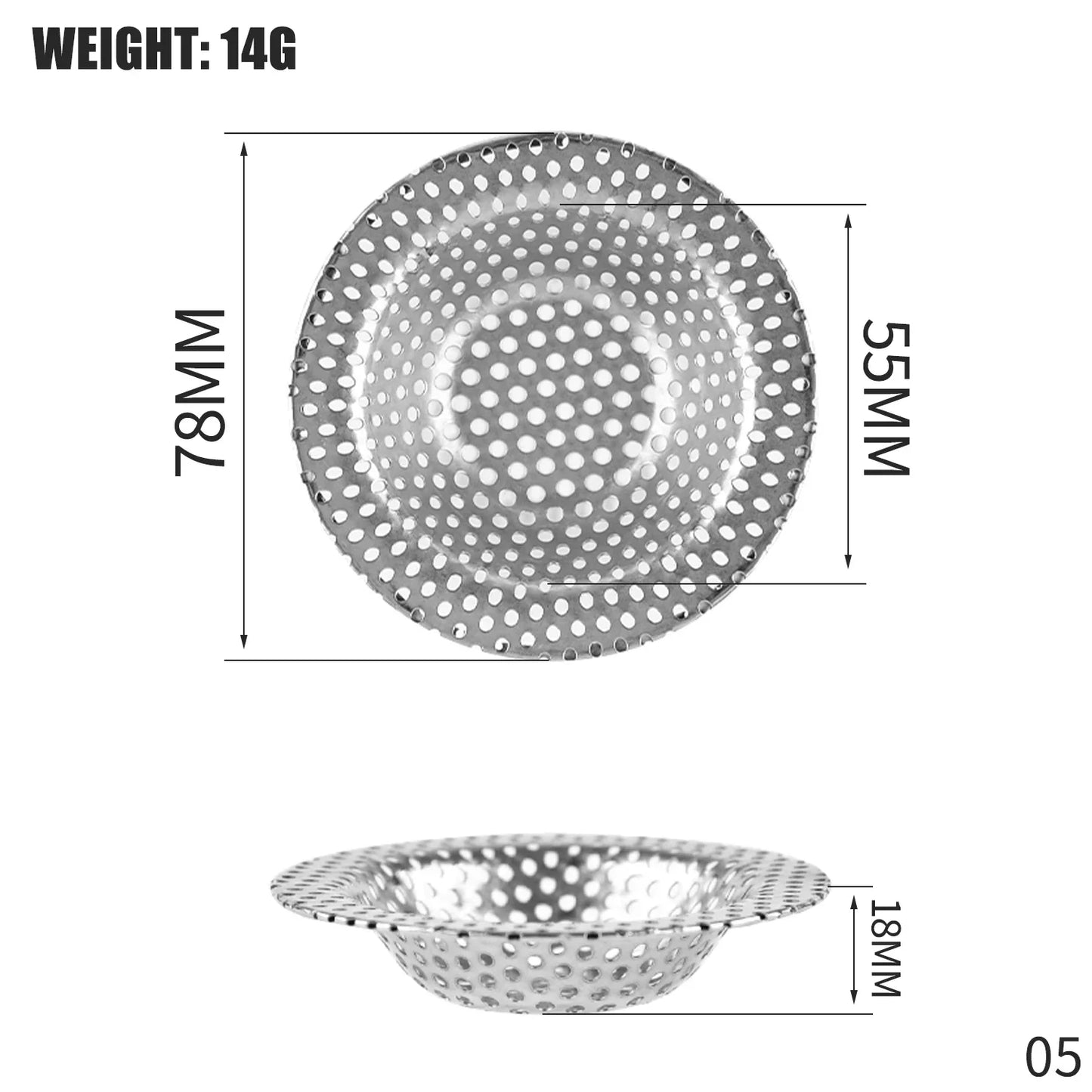 Hair Catcher Stopper Stainless Steel Bathtub Shower Drain Hole Filter Trap Metal Wire Sink Strainer Kitchen Bathroom Accessories