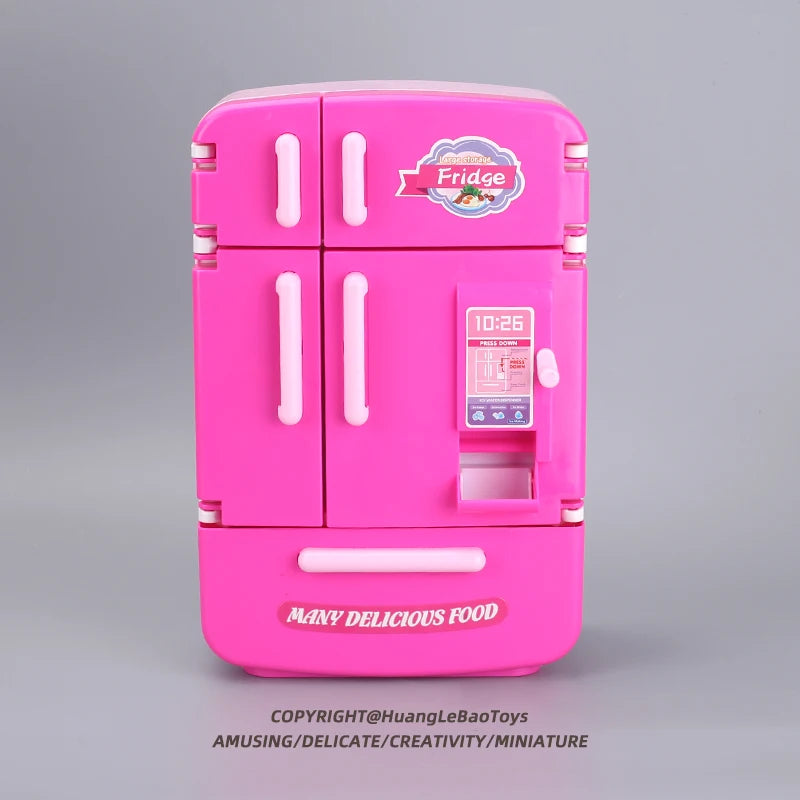 Children's toys simulated refrigerator girl boy large kitchen mini food play house holiday gift wisdom
