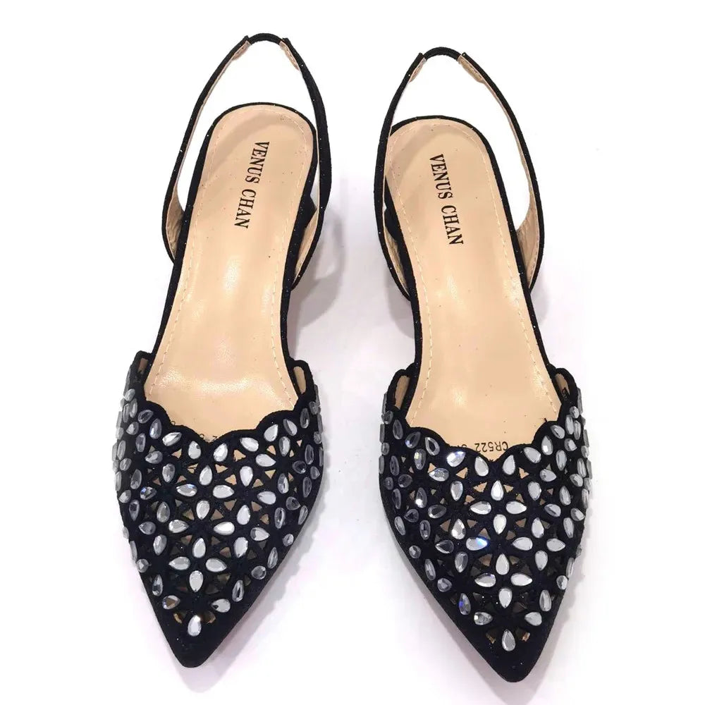 Ladies Italian High Heel and Bag Set Golden Color Italian Shoe with Matching Bag Set 2024 Nigerian Shoes and Bag Set for Party