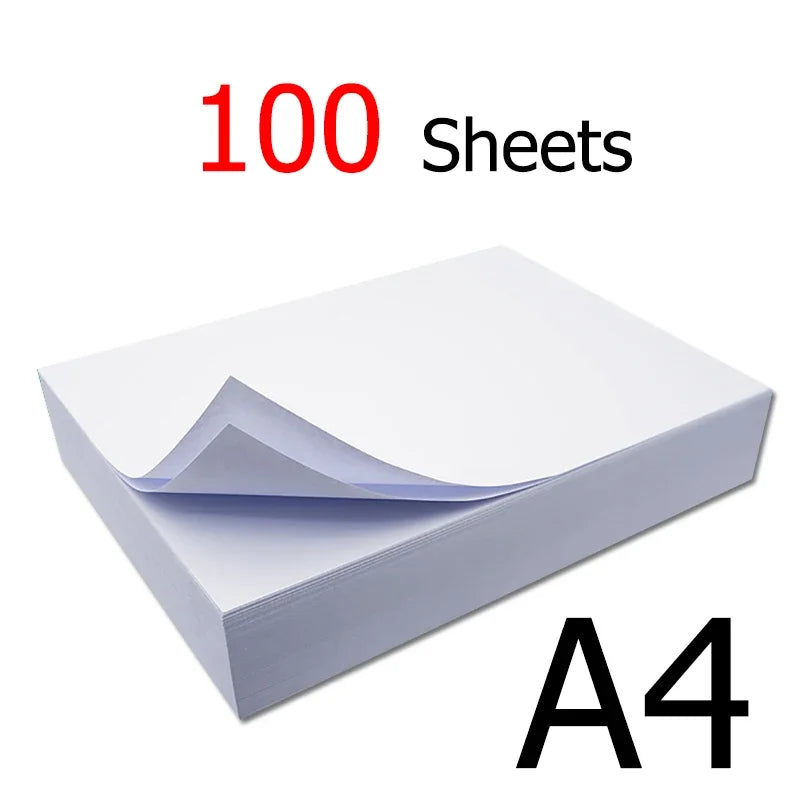 A4 Print Paper Office Paper White 100 Sheets Preferred All-wood Pulp Base Paper 70g Copy Print Office Essentials Stationery