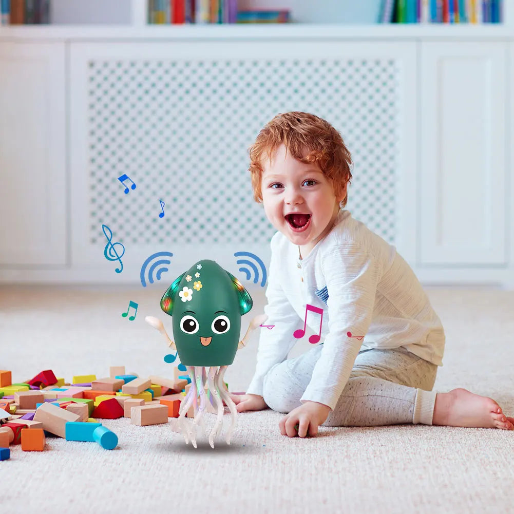 Interactive Moving Toys with Music & Light Electronic Light Up Music Toys Education Toddler Octopus Toy Children Development Toy