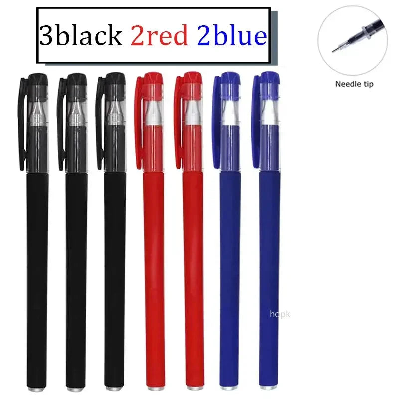 7/35 PCS Gel pens Set Black Blue Refill Gel Pen Bullet Tip 0.5mm School & office Supplies Stationery Writing Tool stationery