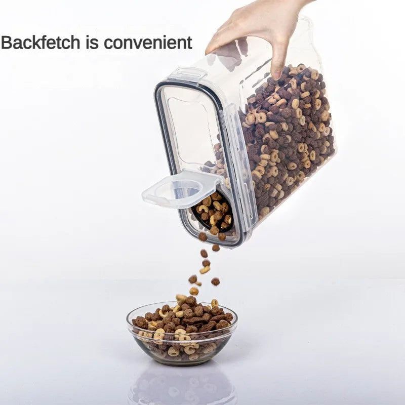Kitchen Food Storage Tank Miscellaneous Grain Storage Box 2.5L/4L Set Transparent PP Sealed and Waterproof Storage Tank 4pc