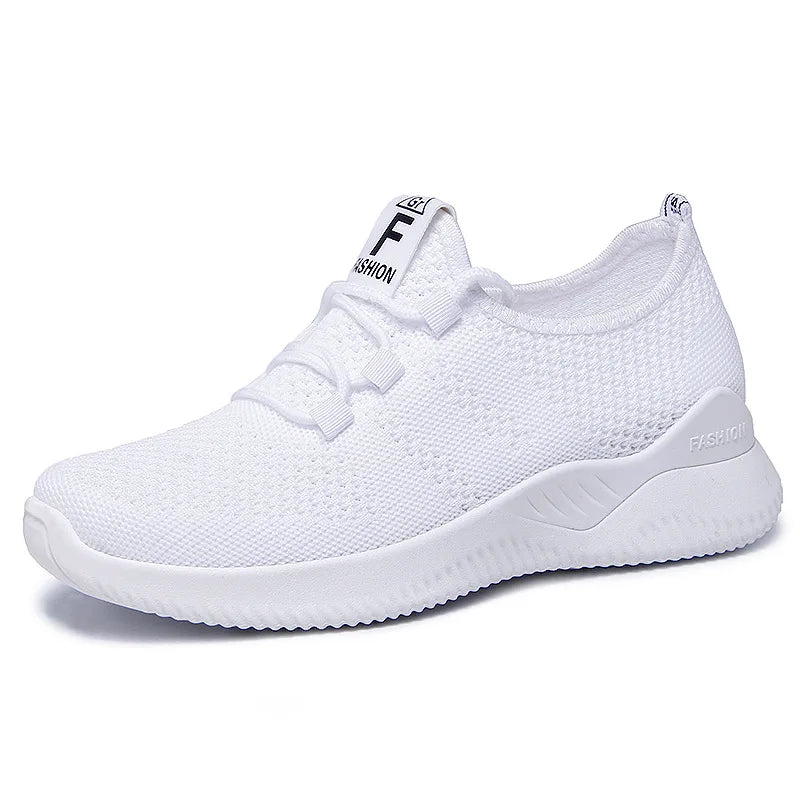 Women's shoes 2025 mesh breathable comfortable sports shoes soft sole lightweight fashion casual shoes
