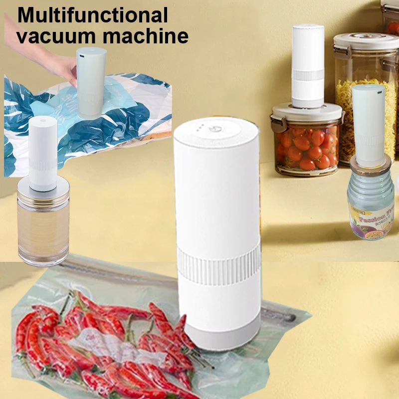 Wireless Kitchen Tools Handheld Food Bag Vaccum Sealer Pump Bottle Jar Vacuum Sealing Machine for Regular & Wide Mouth Mason Jar