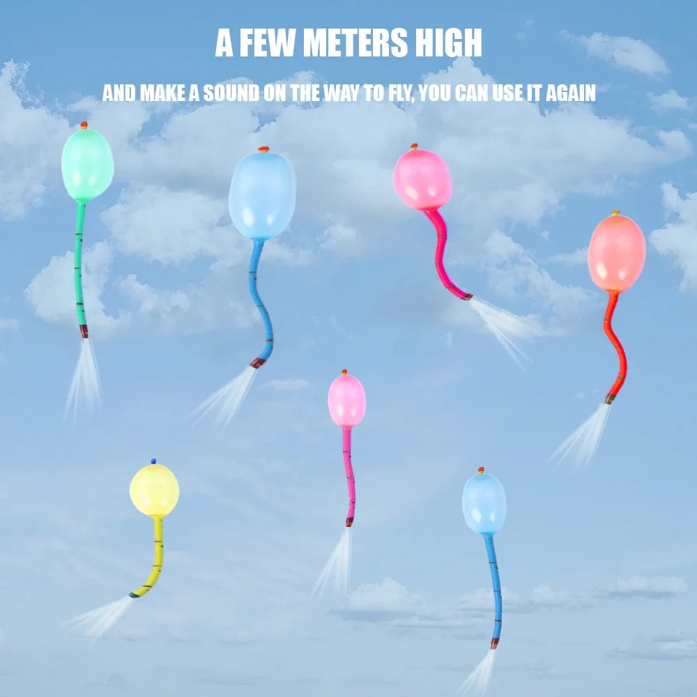 20-10PCS Rocket Long Balloons Kids Children Rubber Flying Air Balls Toys Funny Outdoor Latex Classic Balloon Birthday Party Gift