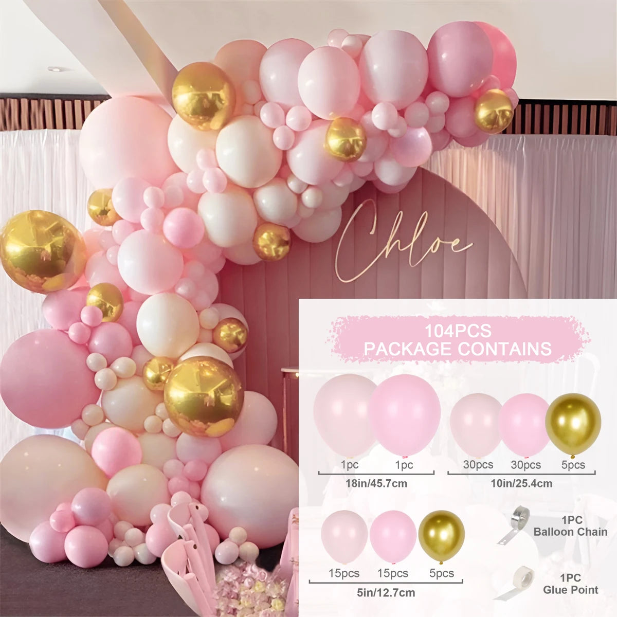 Balloon Garland Arch Kit Birthday Party Decoration Girl Birthday Foil Balloon Baby Shower Decor Globos Wedding Party Supplies