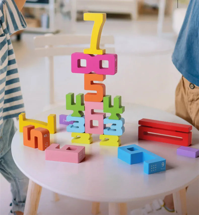 Digital Building Blocks Children's Educational Toys Baby Early Education Big Particle Color Building Blocks Holiday Gifts