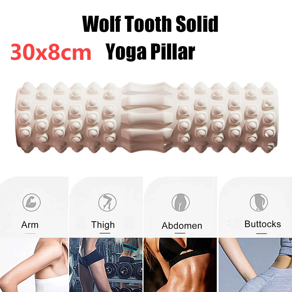 Yoga Column Gym Fitness Foam Roller Pilates Yoga Exercise Back Muscle Massage Roller Soft Yoga Block Muscle EVA Roller 30x8cm