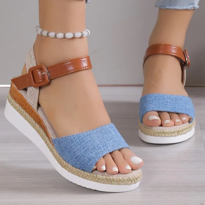 Summer Shoes Sandals Women Soft Sandals Ladies Slip On Sandals For Women Wedge Ladies Shoes Plus Size Footwear Slipper Female