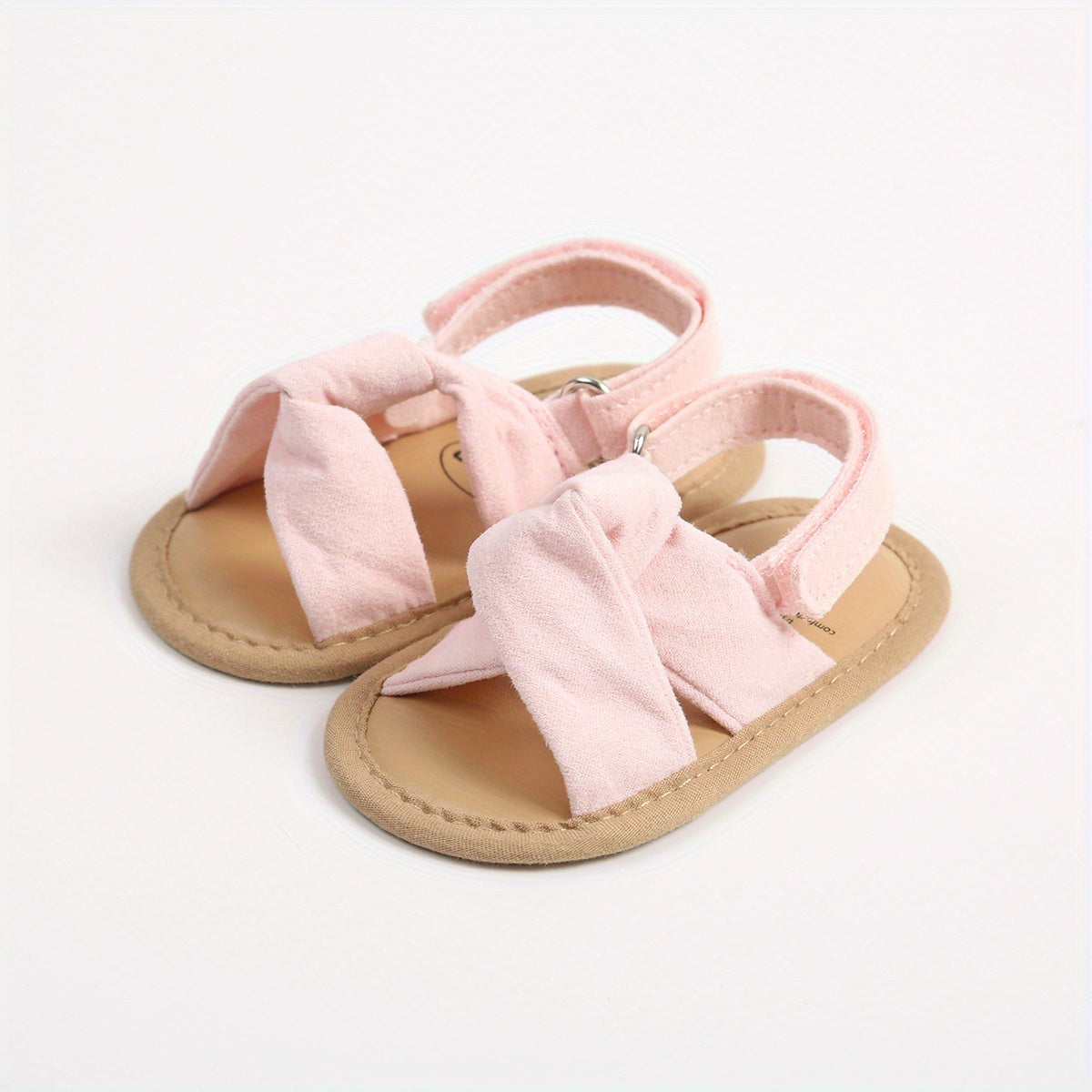 Baby Girls Hook And Loop Sandals, Lightweight Non-Slip Comfy Walking Shoes For Newborn Infant, Summer