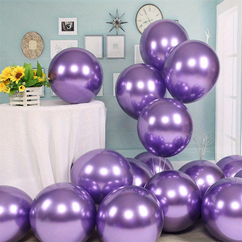100pcs 5 Inch Metal Mixed Color Balloons With Roll Of Glue Dots Birthday Wedding Balloon Arch, Party Decorations Easter Gift