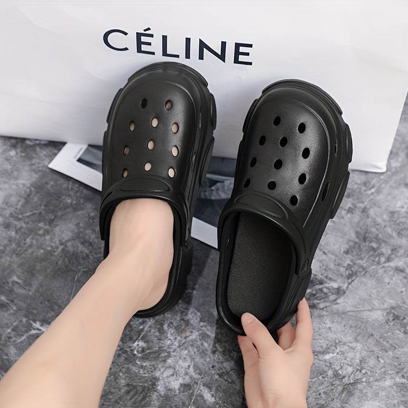 Men'S And Women'S Platform Crocs Summer Wear Non-Slip And Beach Comfort Slippers