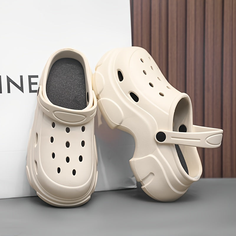 Men'S And Women'S Platform Crocs Summer Wear Non-Slip And Beach Comfort Slippers