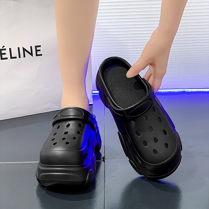 Men'S And Women'S Platform Crocs Summer Wear Non-Slip And Beach Comfort Slippers